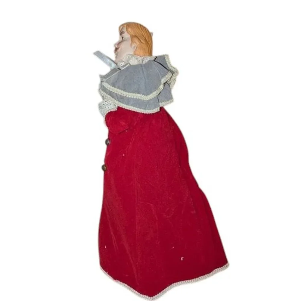 Vintage Victorian Elegant Man Dickens Christmas Carol Porcelain Tree Topper
